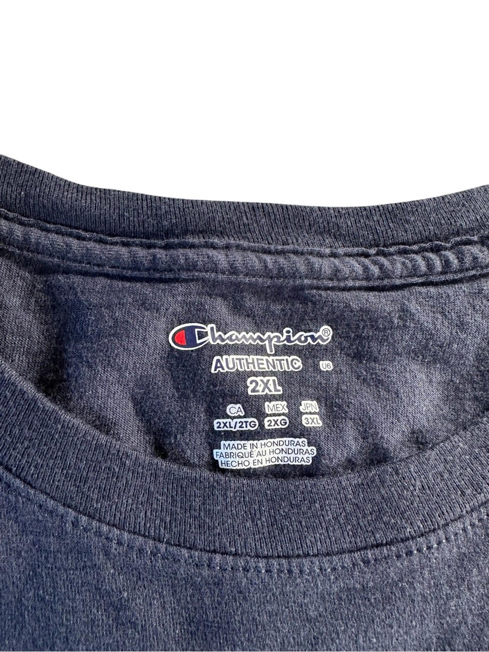 2 Pack-Champion Men’s Crewneck T-Shirt - Blue and Navy 2XL - Picture 12 of 16